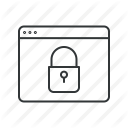 browser, key, lock, locked, password, private, security icon