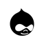 drupal,black icon
