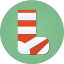 christmas, clothe, sock icon