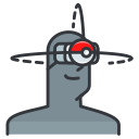 game, go, play, pokemon, reality, virtual svg vector icon