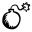 bomb, explode, explosion, hand drawn icon