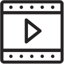 film, footage, movie, video svg vector icon