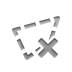 selection,polygonal,cross icon