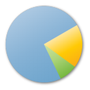 pie,chart,blue,graph icon
