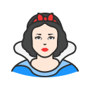 disney princess, lady, princess, snow white svg vector icon