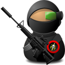 sniper,soldier,with,weapon icon