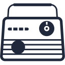 audio, media, multimedia, music, play, radio, social svg vector icon