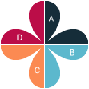analystic, chart, flower, pie, report svg vector icon
