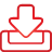 basic, inbox, red icon