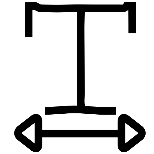 Text Width svg vector icon