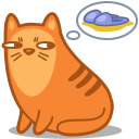 cat, slippers icon