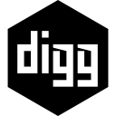 digg, hexagon, media, social svg vector icon