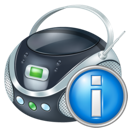 boombox, info icon