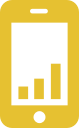 analytics, graph, grow, mobile svg vector icon