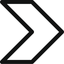 arrow, direction, retro, right, stroke arrow svg vector icon
