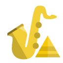 music,saxophone,pyramid icon