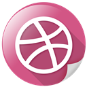 arrow, circle, dribbble, marketing, network, sports icon