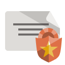 certificate,shield icon