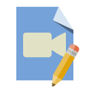 file,type,video,pencil icon