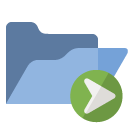 open,folder,right icon