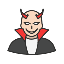 bad, devil, evil, villain svg vector icon