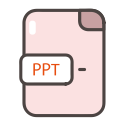 document, file, folder, format, ppt, ppt svg vector icon