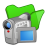 folder,green,video icon