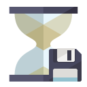hourglass,diskette icon