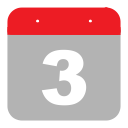 calendar, event, hovytech, schedule, third, three, time svg vector icon