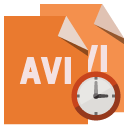 file,format,avi,clock icon