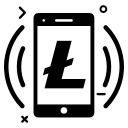 coin, crypto, cryptocurrency, currency, lite, money svg vector icon