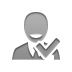 salesman,checkmark icon