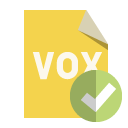 file,format,vox,checkmark icon