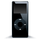 ipod,nano,black,mp3 player icon