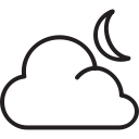 cloud, moon, night, weather svg vector icon