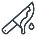 halloween, knife svg vector icon