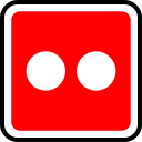 flickr, media, social svg vector icon