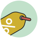 discount, percent, percent tag, price tag, sale, shop, tag svg vector icon