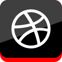 dribbble, media, online, social svg vector icon