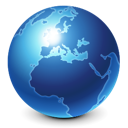 blue, browser, earth, global, globe, international, internet, planet, skull, world icon