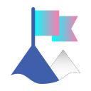 achievement, business, flag, goal, mountain, success, summit svg vector icon