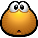 brown, emot, monster, monsters, shocked, smiley, yellow icon