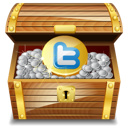 chest, gold, twitter icon