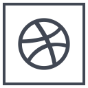 dribbble, logo, media, social svg vector icon
