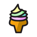 cone, cream, dessert, ice, snack svg vector icon