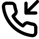 incoming, phone svg vector icon