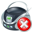 boombox, close icon