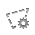 selection,polygonal,gear icon