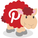 pinterest, sheep, social network svg vector icon