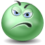 displeased, green icon